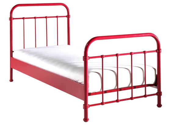 Kinder-/Juniorbett New York 90x200 cm Rot - Rot, ROMANTIK / LANDHAUS, Metall (90/200cm) - Livetastic Kinder-/Juniorbett New York 90x200 cm Rot - Rot, ROMANTIK / LANDHAUS, Metall (90/200cm) - Livetastic