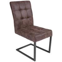Szánkótalpas Szék Donna S - barna/antracit, Modern, textil/fém (42/91/62cm)