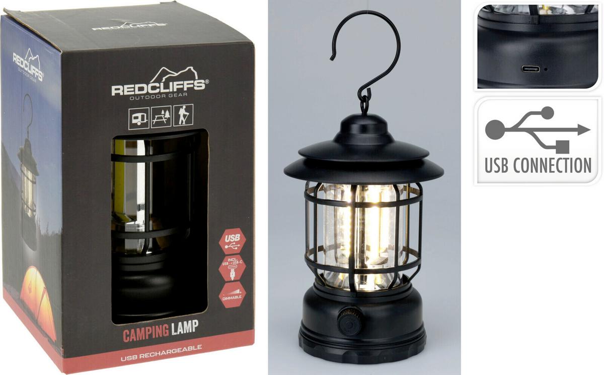 Campinglaterne C22005010 - Schwarz, Basics, Kunststoff (11,5/11,5/17,8cm)