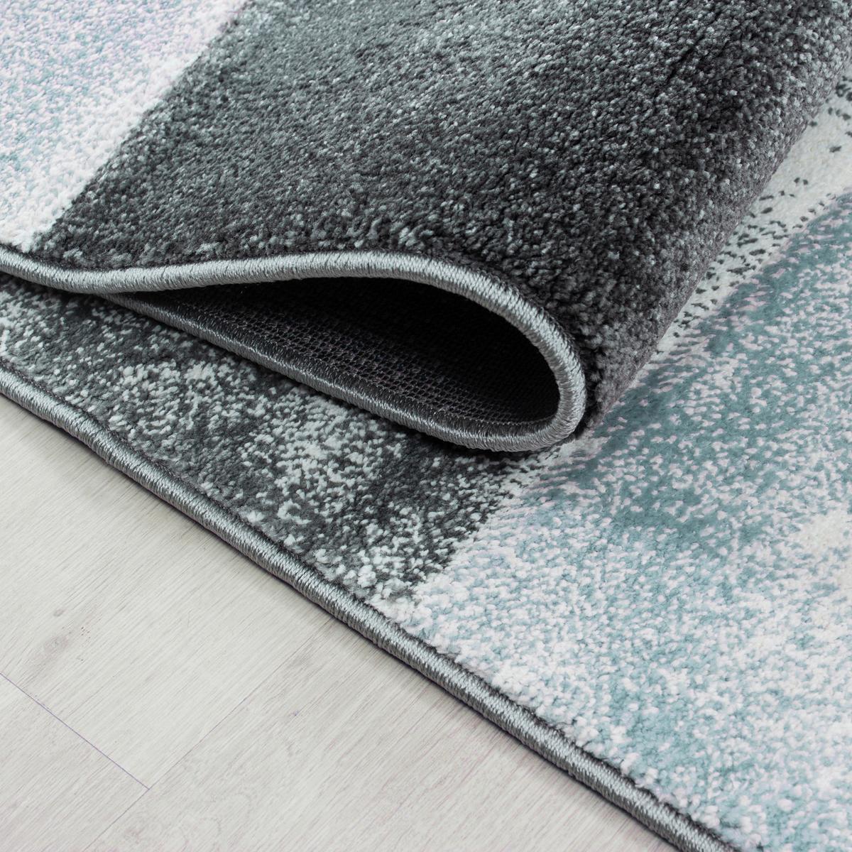 Teppich Läufer Blau Hawaii 80x300 cm - Blau, KONVENTIONELL, Textil (80/300cm)