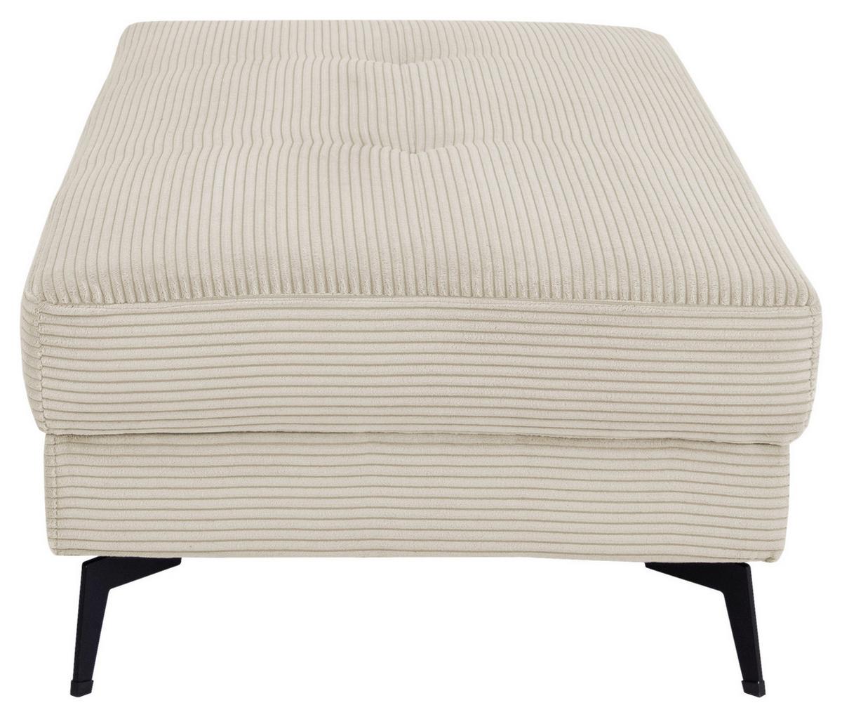 Hocker Zero Creme B: 140 cm - Creme/Schwarz, Trend, Textil (140/46/80cm)
