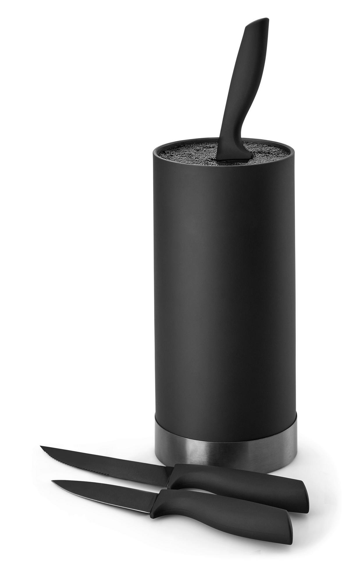 Messerblock Ew-Mb-0399 - Schwarz, Basics, Kunststoff (11/22cm) - Echtwerk