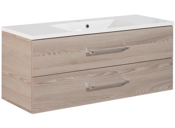 Waschtischkombi B. Clever 120 cm Esche - Eschefarben/Weiß, MODERN, Holzwerkstoff/Kunststoff (120/51/46cm) - Fackelmann Waschtischkombi B. Clever 120 cm Esche - Eschefarben/Weiß, MODERN, Holzwerkstoff/Kunststoff (120/51/46cm) - Fackelmann