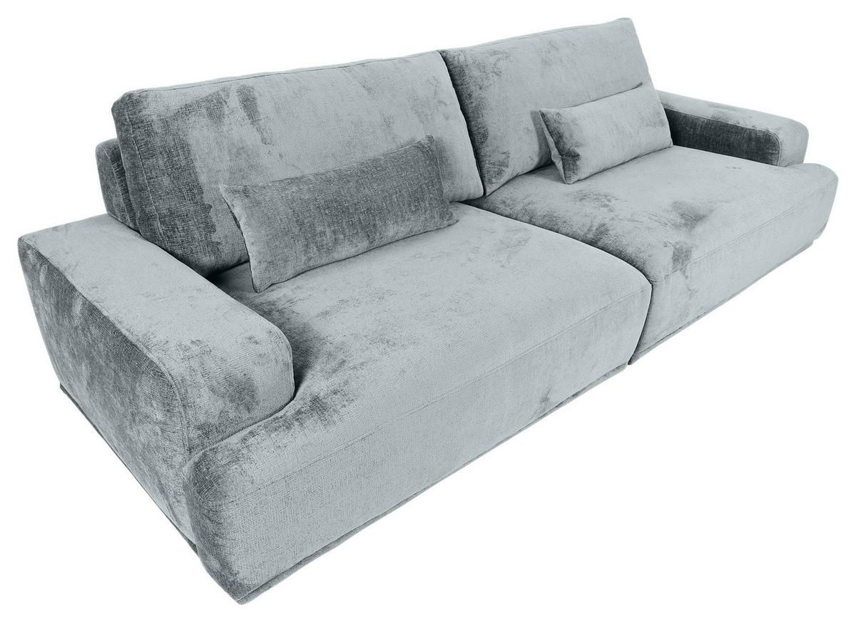 Bigsofa Mezino B: 282 cm Hellblau Hellblau - Schwarz/Hellblau, KONVENTIONELL, Textil (282/73/115cm) - MID.YOU