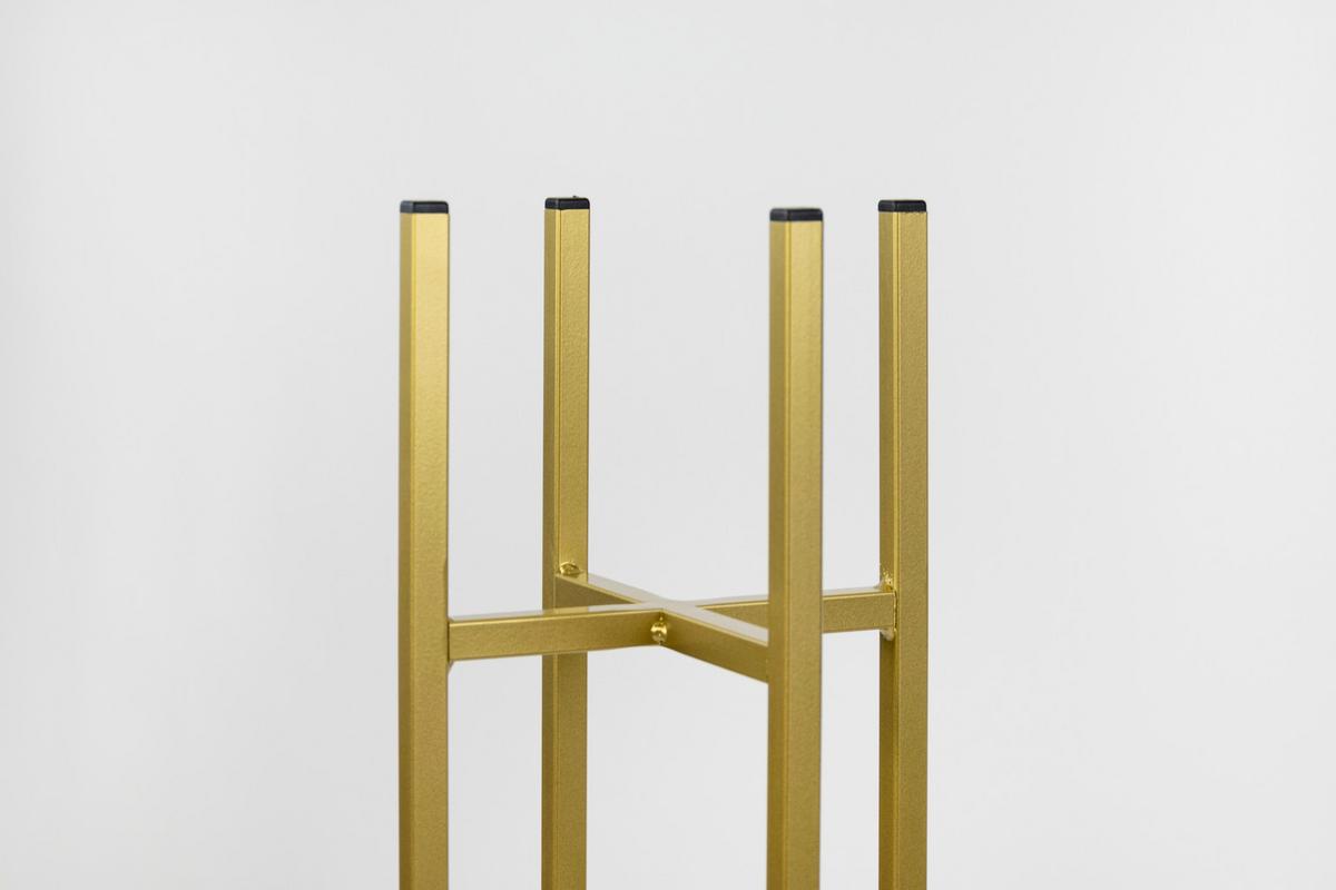 Blumenständer Aluminium Gold- Farben Bxhxt: 22x75x22 Cm - Goldfarben, Basics, Metall (22/75/22cm)