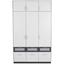 Aufsatzschrank Nagold Extra, 136cm - Weiß/Grau, KONVENTIONELL, Holzwerkstoff (136/39/54cm) Aufsatzschrank Nagold Extra, 136cm - Weiß/Grau, KONVENTIONELL, Holzwerkstoff (136/39/54cm)