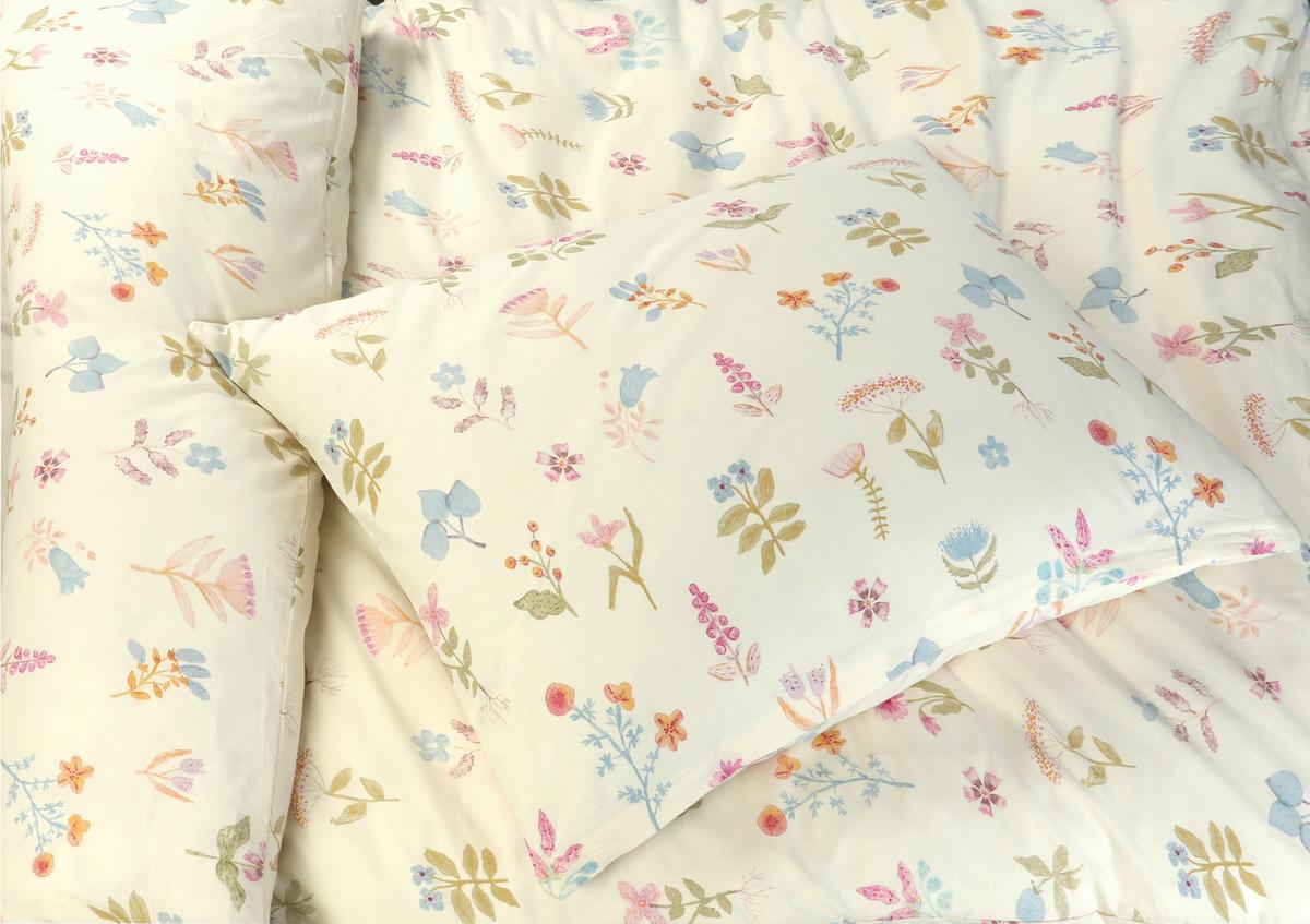Bettwäsche Lauren - Pink/Pastellblau, MODERN, Textil - Luca Bessoni