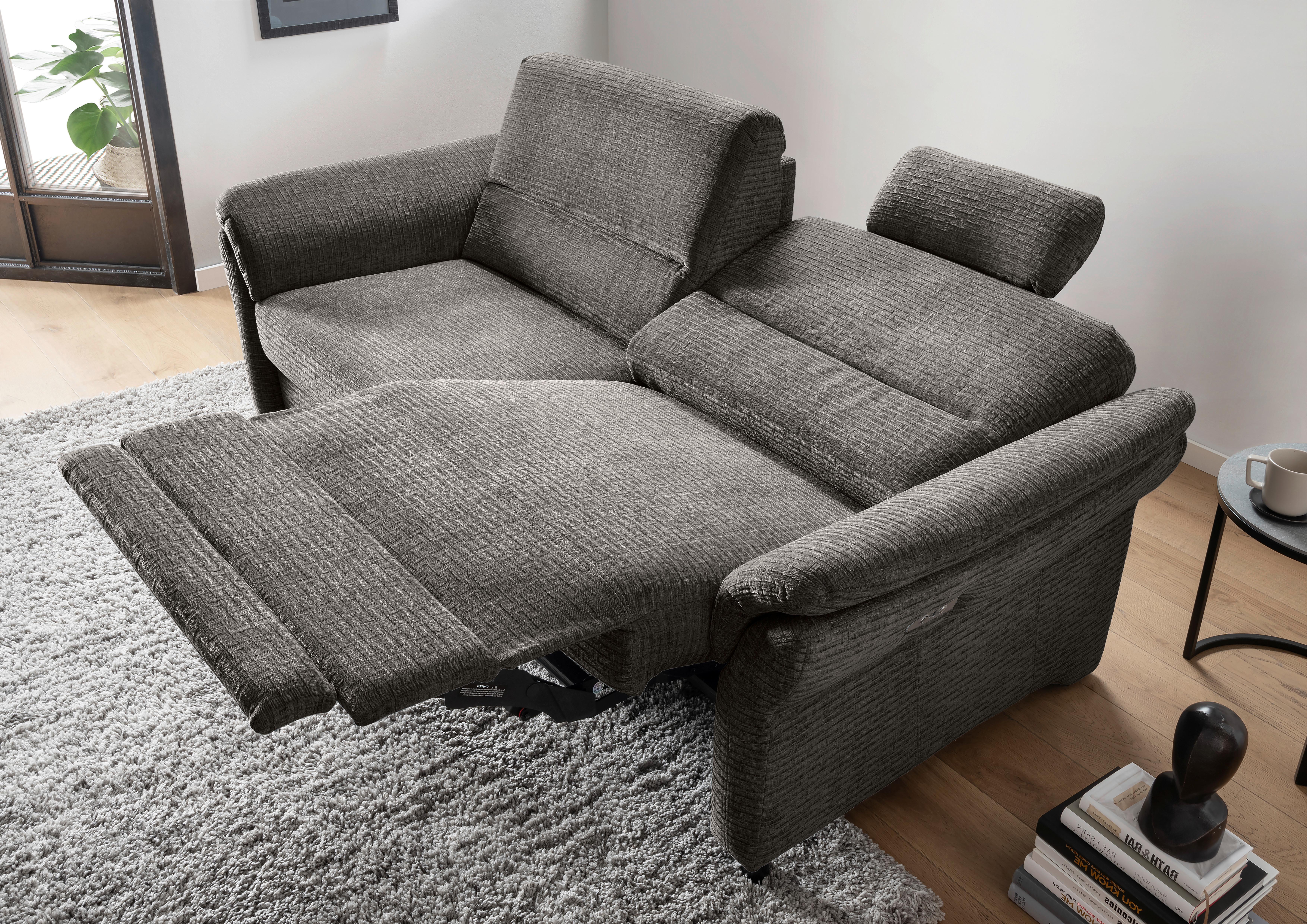 3-Sitzer-Sofa Cavoli, Graubraun R B: 192 cm - Graubraun/Schwarz, MODERN, Textil (192/90/89cm) - Livetastic