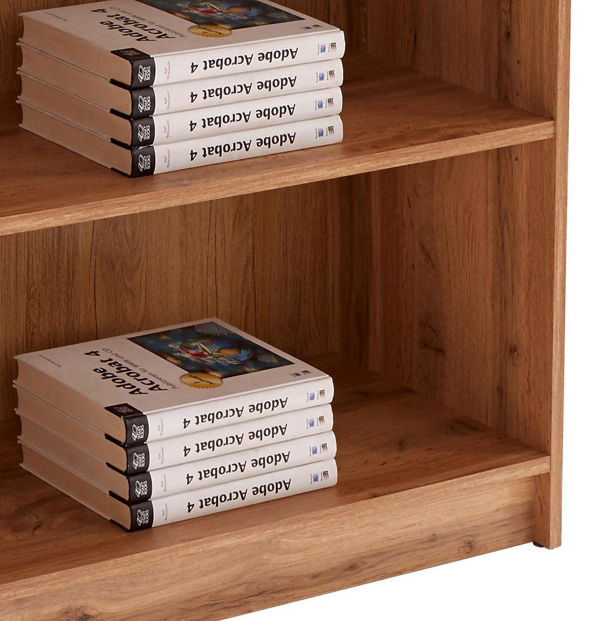 Regal 4-You New B 74 cm, Eiche Dekor - Eichefarben/Schwarz, MODERN, Holzwerkstoff (74/189,5/34,6cm)