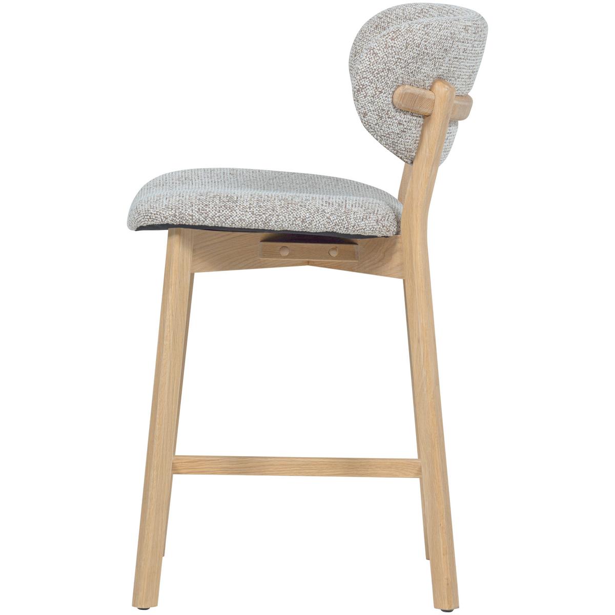 BARHOCKER Udar Naturfarben B: 51cm - Naturfarben, MODERN, Holz/Textil (51/94/58cm) - Livetastic