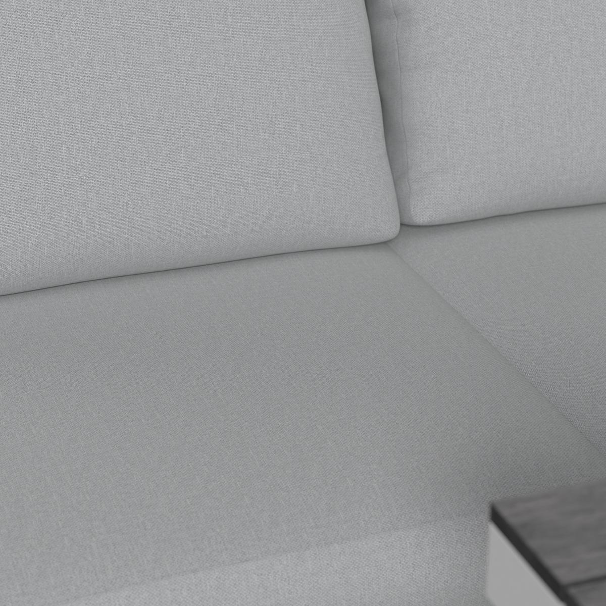 JEDÁLENSKÁ TERASOVÁ SÚPRAVA LEANDRA - biela/svetlosivá, Modern, kov/textil (288/253cm) - Bessagi Garden