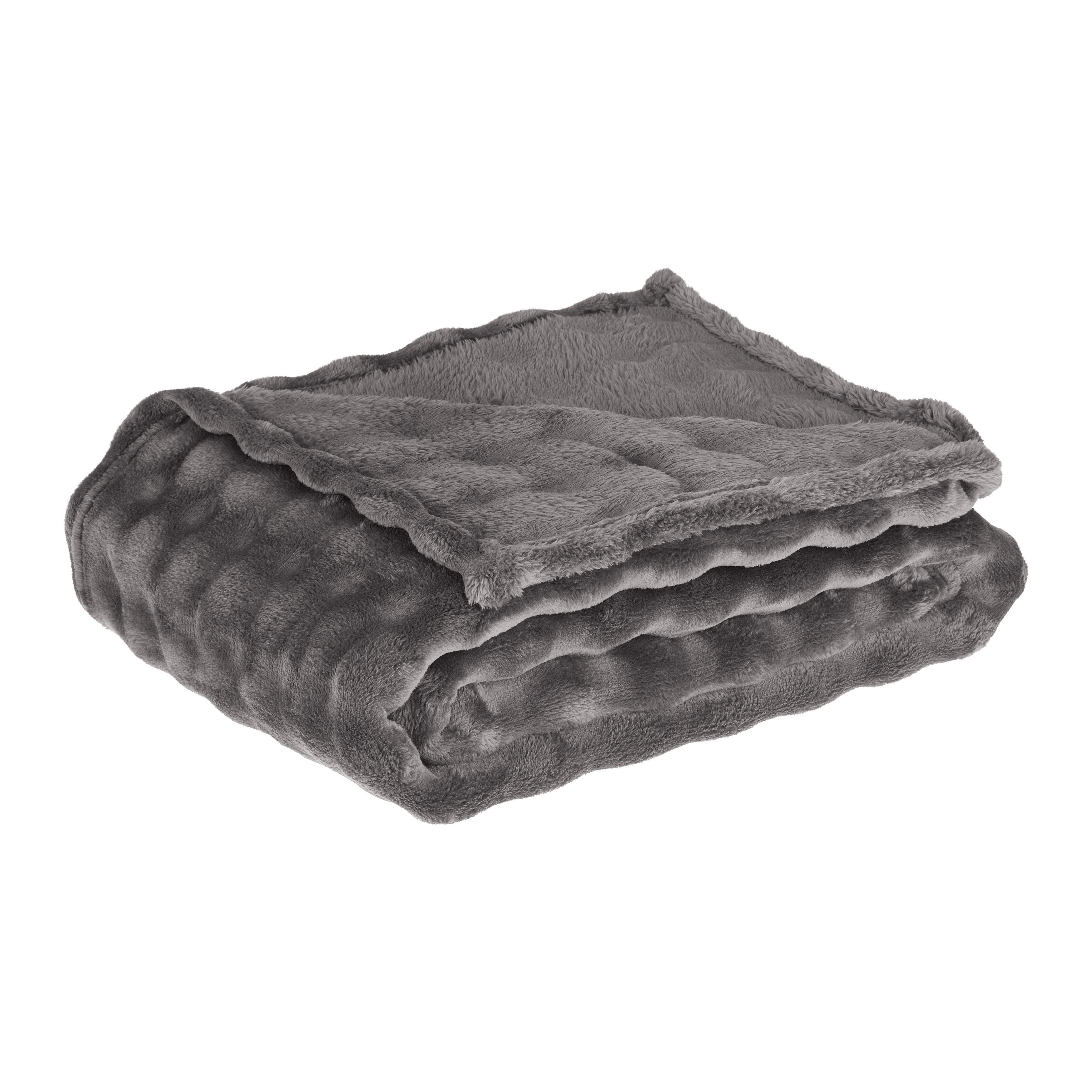 Kuscheldecke Elisabetha - Anthrazit, MODERN, Textil (150/200cm) - Luca Bessoni