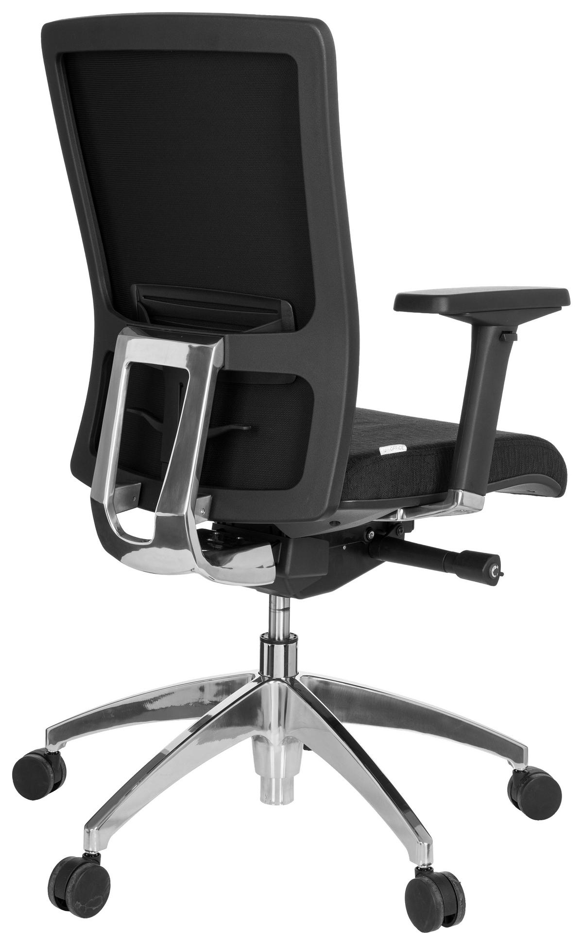 Drehstuhl Astra Base Schwarz - Schwarz/Alufarben, MODERN, Kunststoff/Textil (57/113/52cm) - MID.YOU