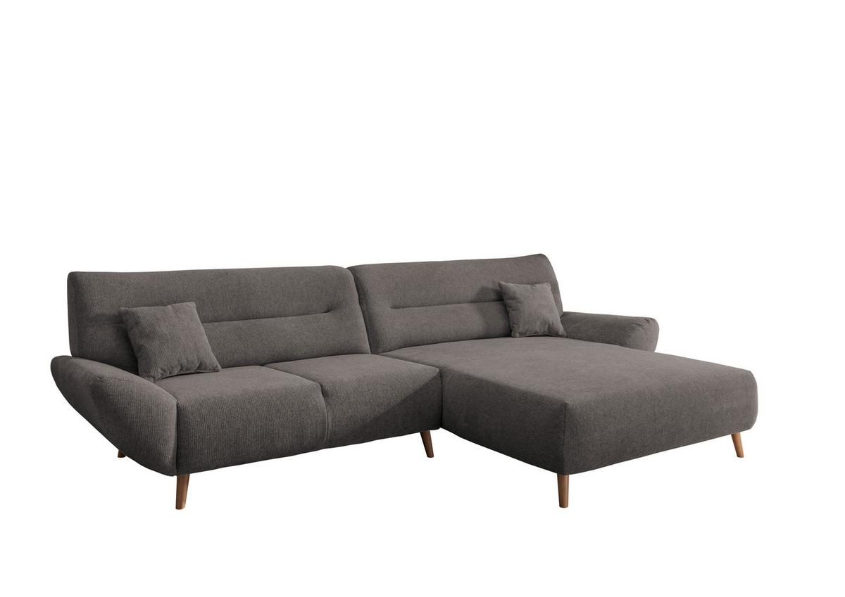 Ecksofa Drago Graubraun S: 290x166 cm - Wildeiche/Graubraun, MODERN, Textil (290/166cm) - MID.YOU