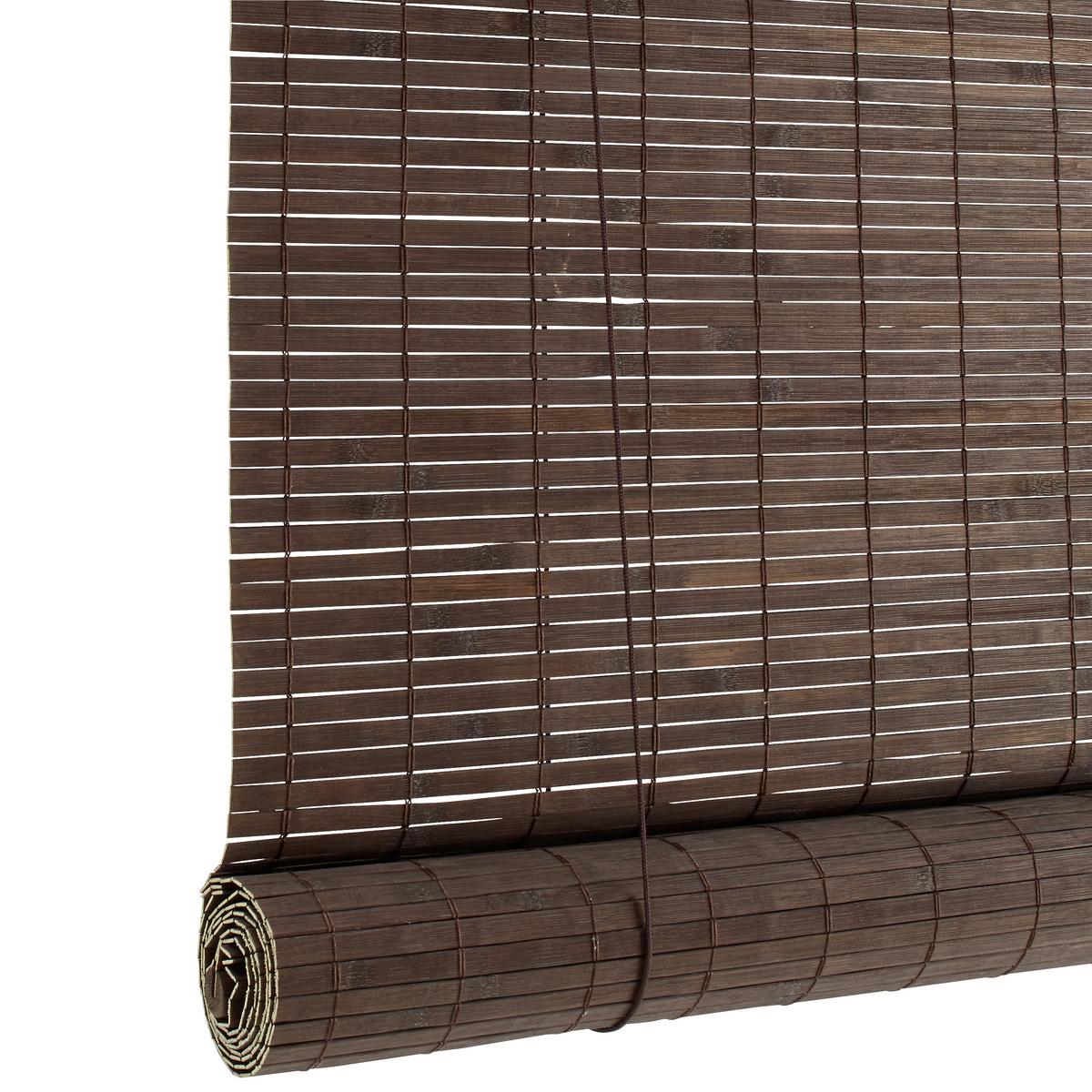 Roleta Woody, 80/180cm, tmavě hnědá - tmavě hnědá, dřevo (80/180cm) - Modern Living