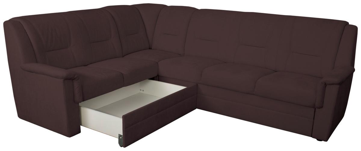 ECKSCHLAFSOFA Rafael, Dunkelrot S: 279x224cm - Beige/Schwarz, Trend, Textil (279/224cm)