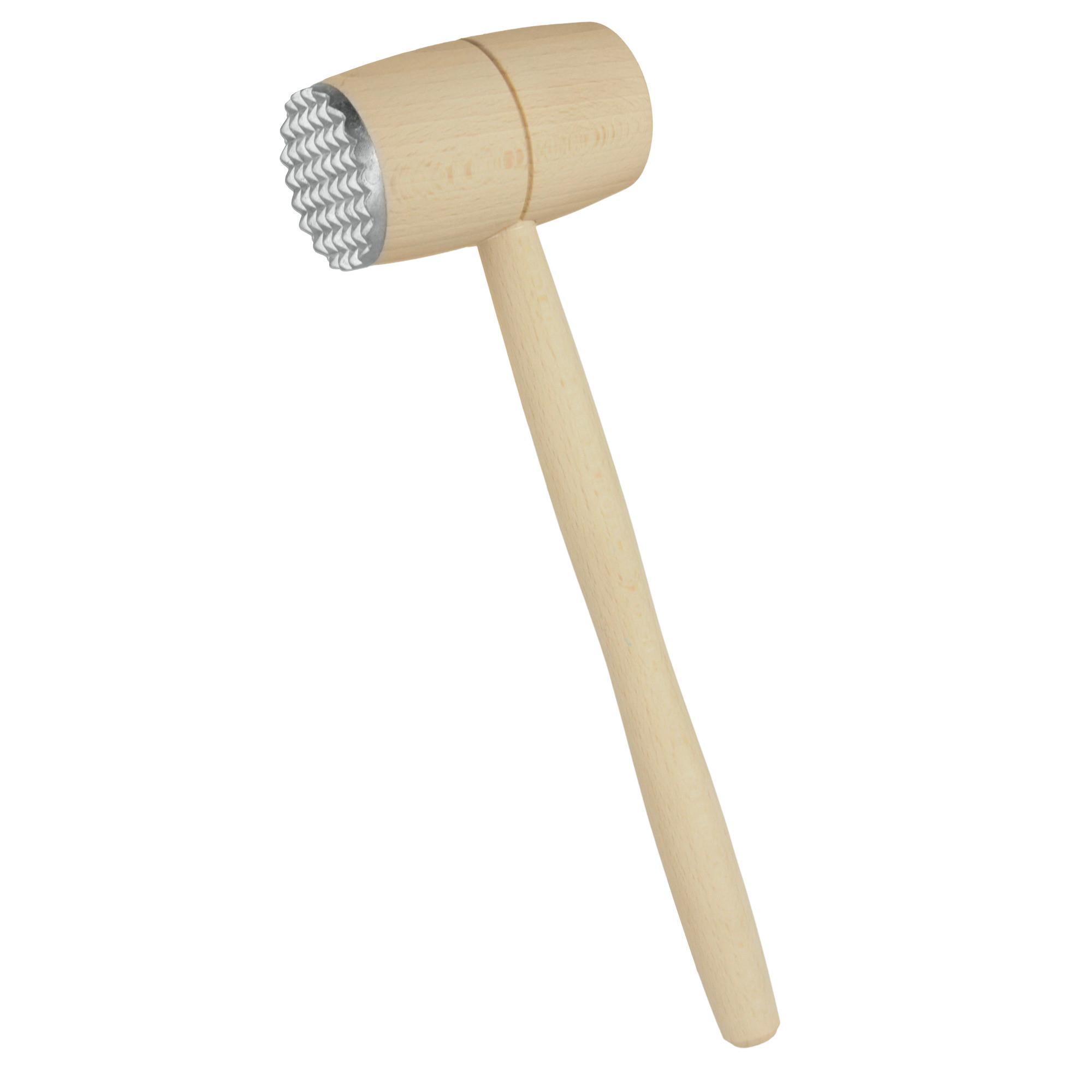 Fleischklopfer Madina Natur Bxhxt: Ca. 34x9,5x5,7 Cm - Hellbraun/Alufarben, Basics, Holz/Metall (34/9,5/5,7cm) - Metaltex