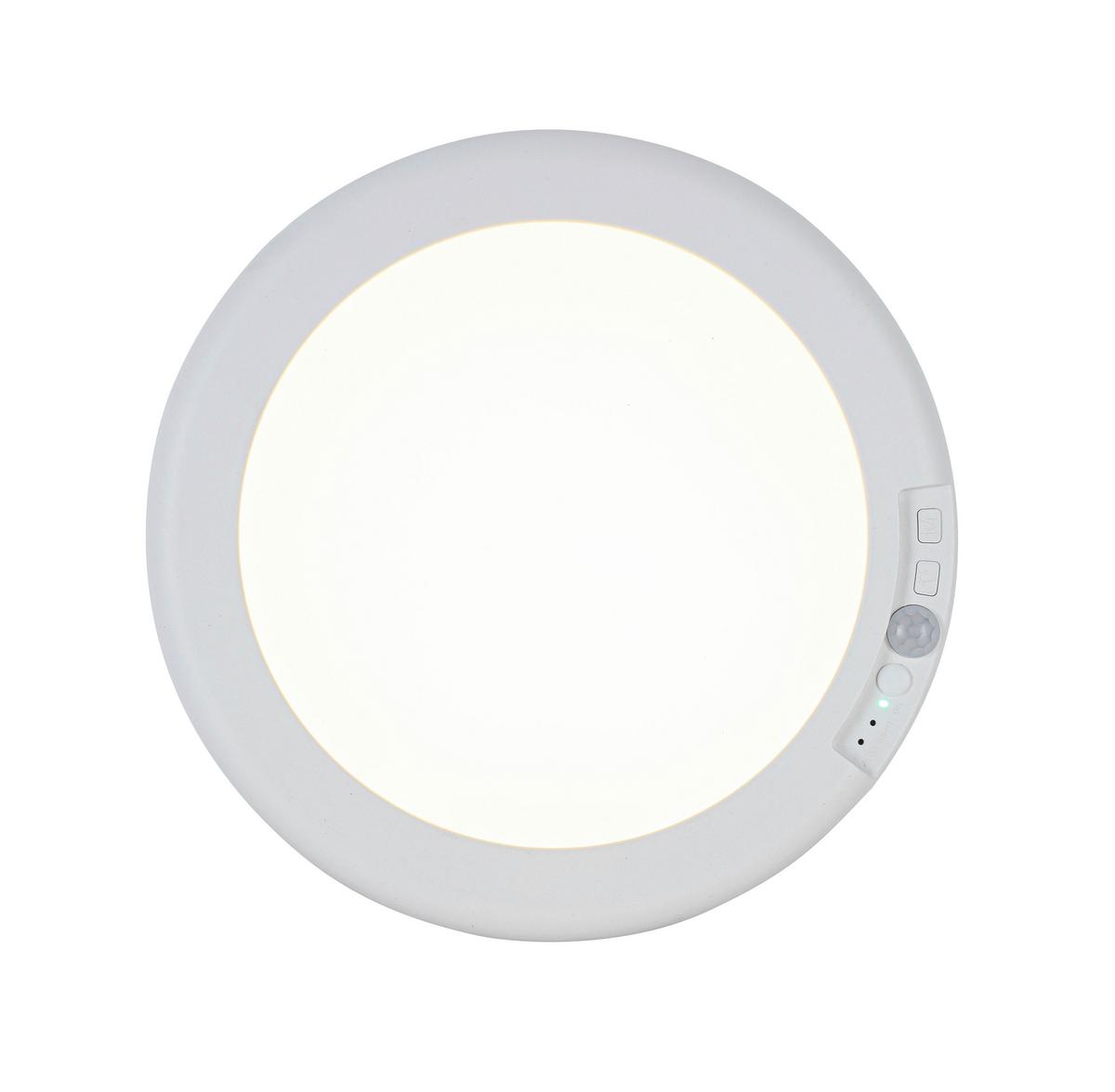 STROPNÉ SVIETIDLO BATTERI - biela, Modern, kov/plast (19/1,5cm) - Mömax