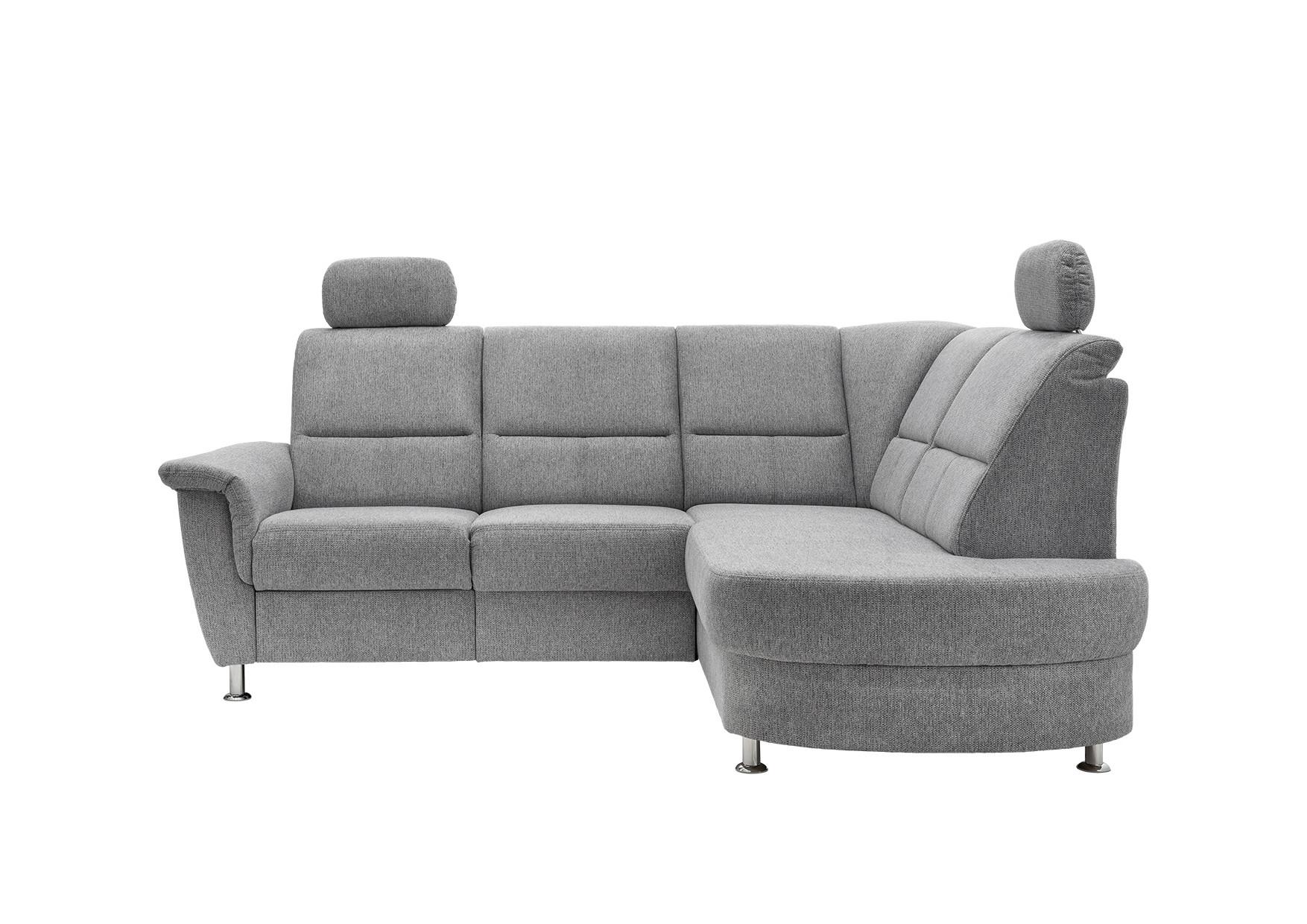 Ecksofa mit Stauraum Parole Silberfarben Chenille - Chromfarben/Silberfarben, KONVENTIONELL, Textil (231/184cm) - Livetastic