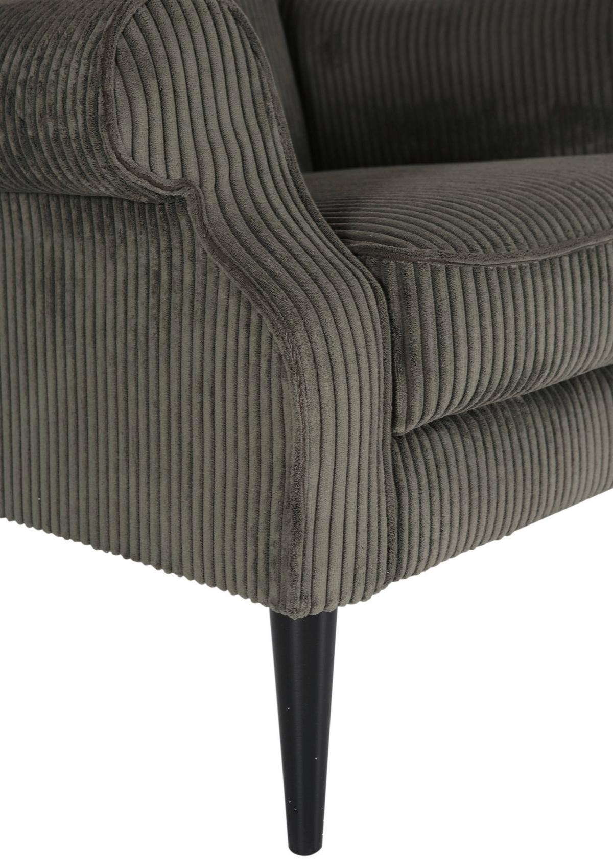 Kreslo - ušiak VIOLA, olivovozelený menčester - olivovozelená/čierna, drevo/textil (82/95/85cm) - Mömax