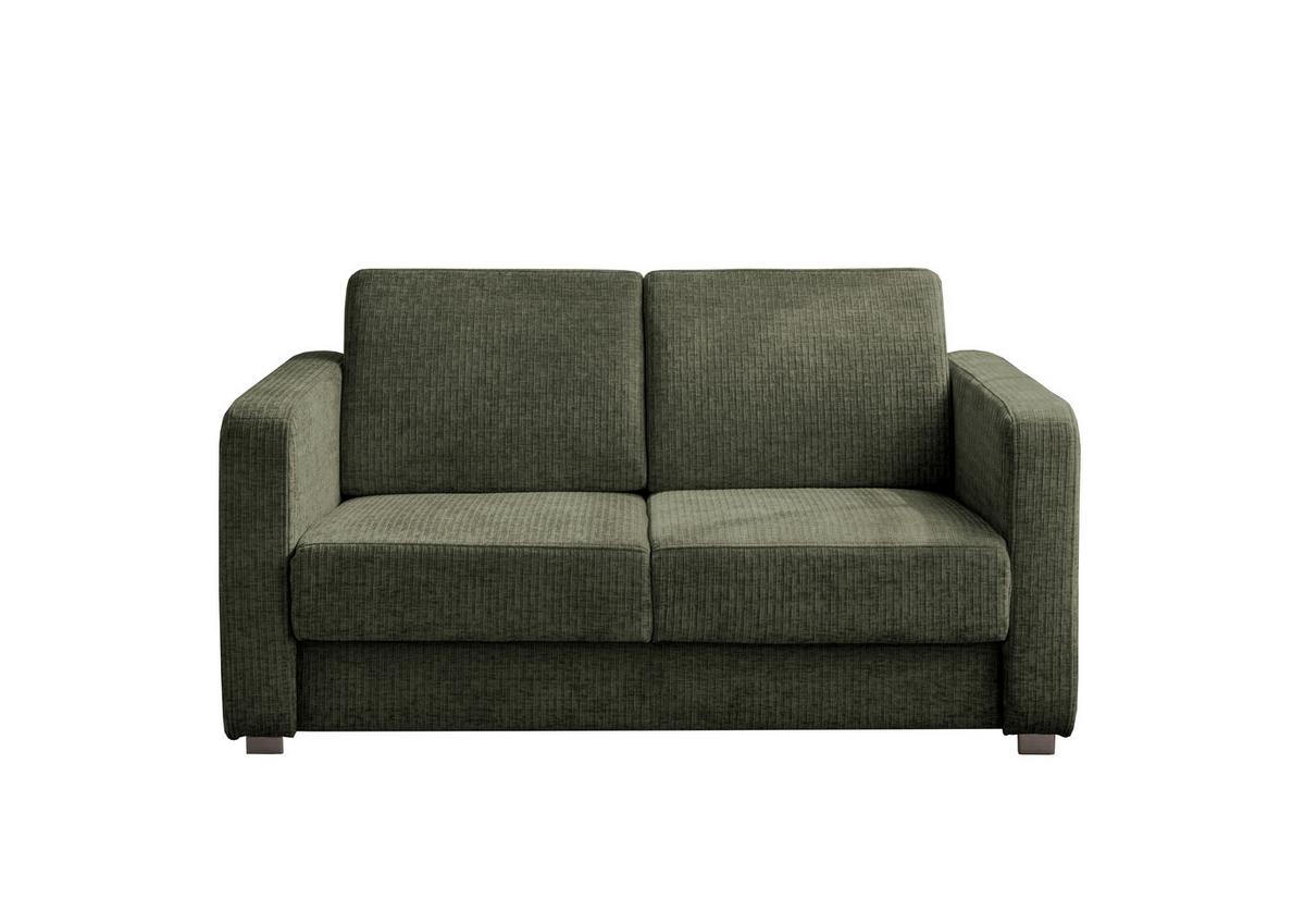 Schlafsofa Mia Mikrofaser Olivgrün, B: 159 cm - Chromfarben/Olivgrün, Basics, Textil (159/88/87cm) - Livetastic