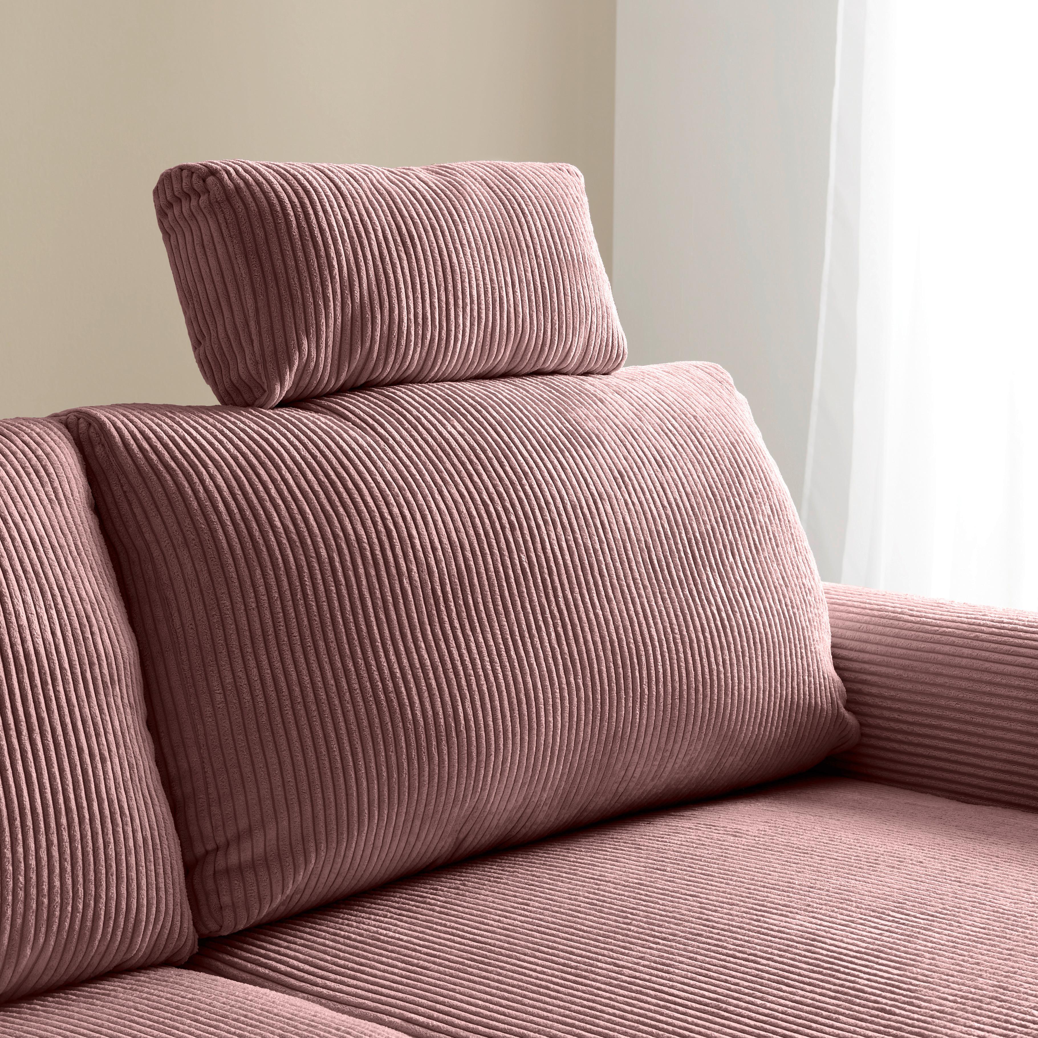 Opěrka hlavy LILLE, starorůžový manšestr - starorůžová, Moderní, textil (58/23/10cm) - Mömax