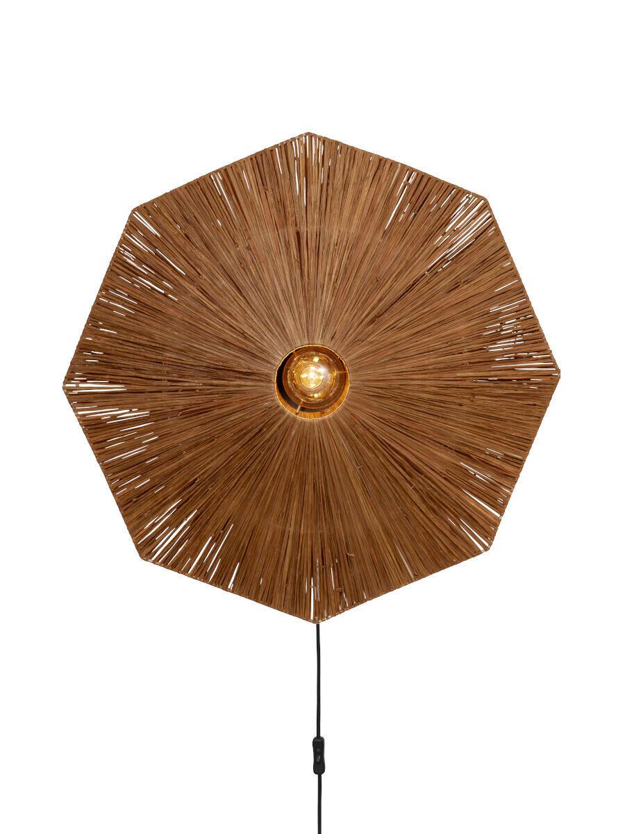 Wandleuchte Panama - Braun, Basics, Naturmaterialien (65/7cm) - Good & Mojo