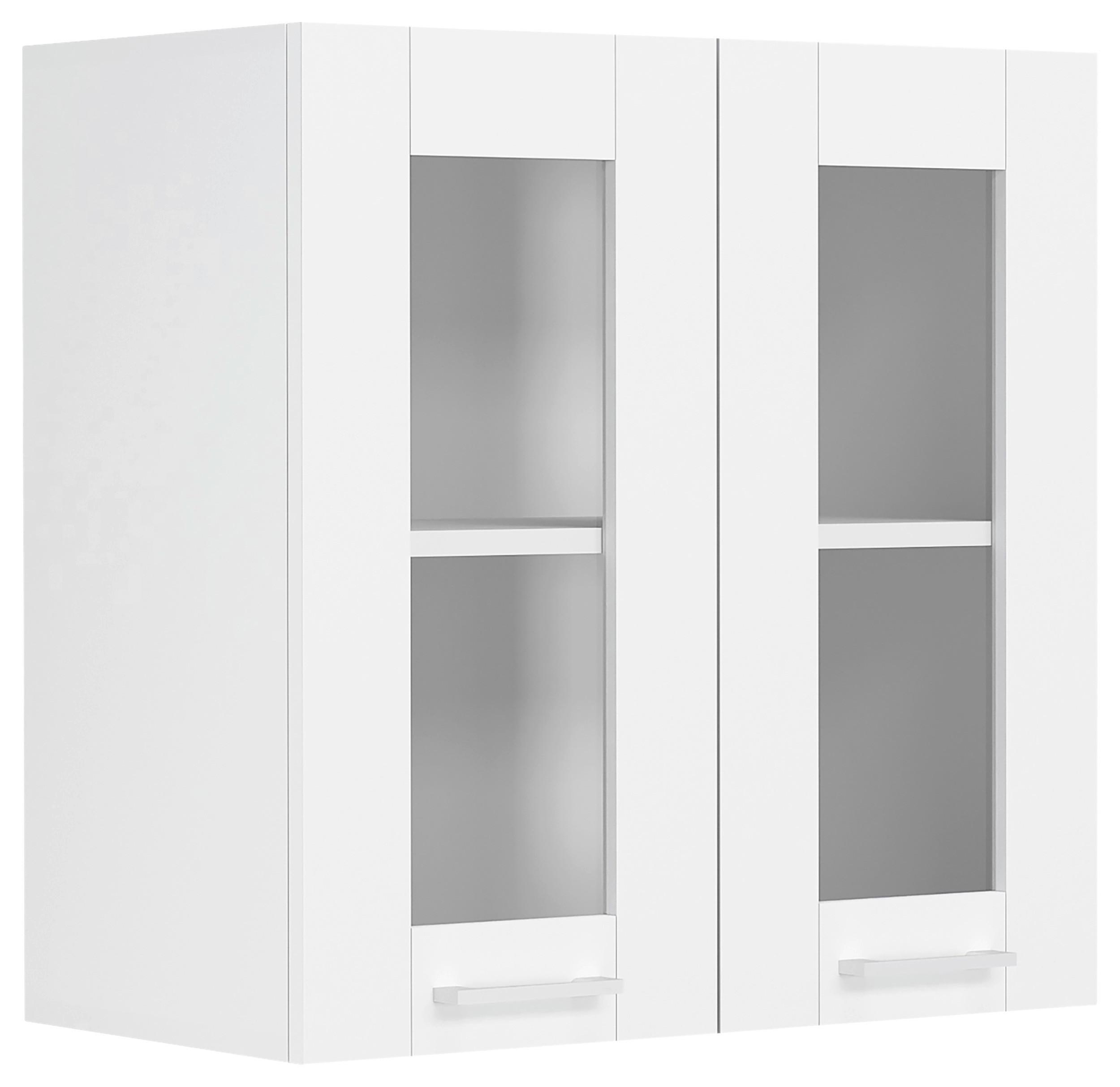 Küchenoberschrank Colura - Weiß, Trend, Glas/Holzwerkstoff (80/60/31cm) - MID.YOU