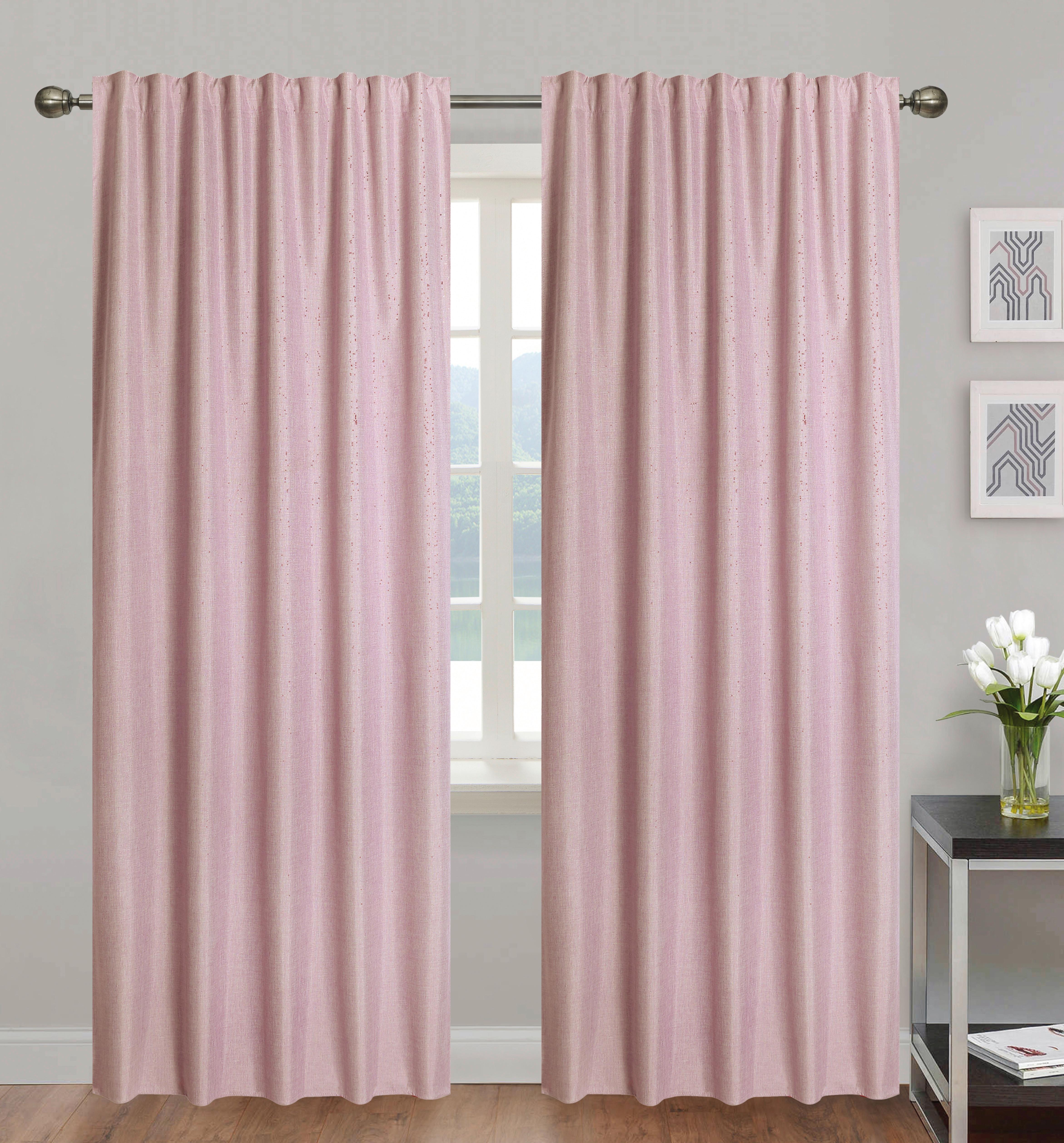 Vorhang mit Band Ohio 140x245 cm Rosa - Rosa, ROMANTIK / LANDHAUS, Textil (140/245cm) - James Wood