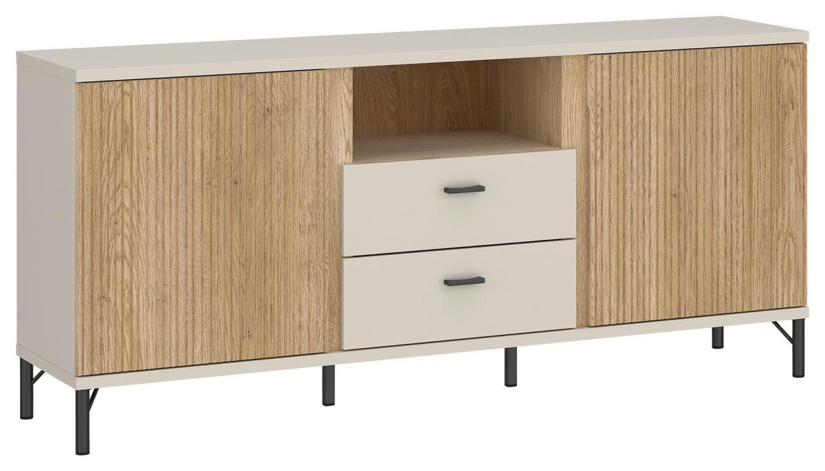 TV-Element Mosano B: 150 cm - Kaschmir/Eichefarben, Trend, Holzwerkstoff (150/70/40cm)