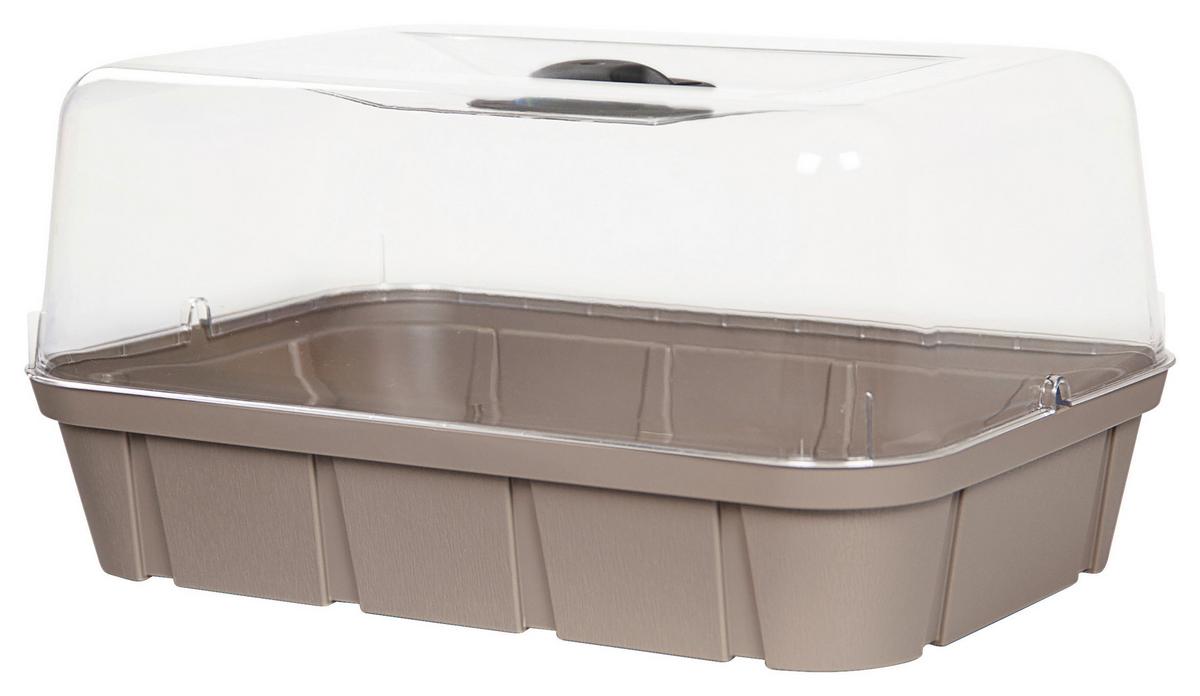 Anzuchtbeet Kunststoff 6 L 38x19x25 cm - Taupe, Basics, Kunststoff (38/19/25cm)