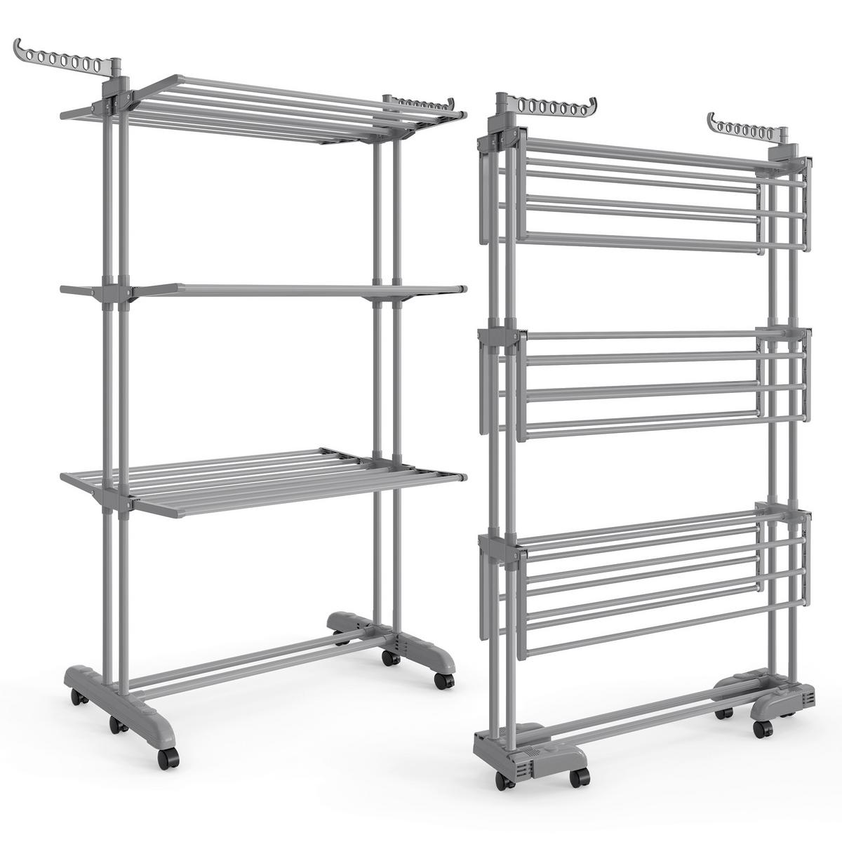 Wäschetrockner Metall/Kunststoff, Grau - Grau, Basics, Kunststoff/Metall (125,5/172,5/63,5cm)