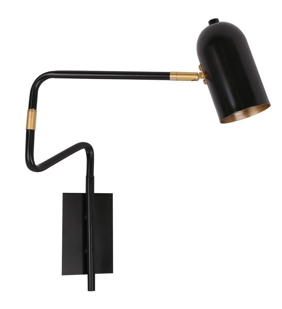 Wandleuchte 21-75451 - Schwarz, Basics, Metall (8/51/39cm)