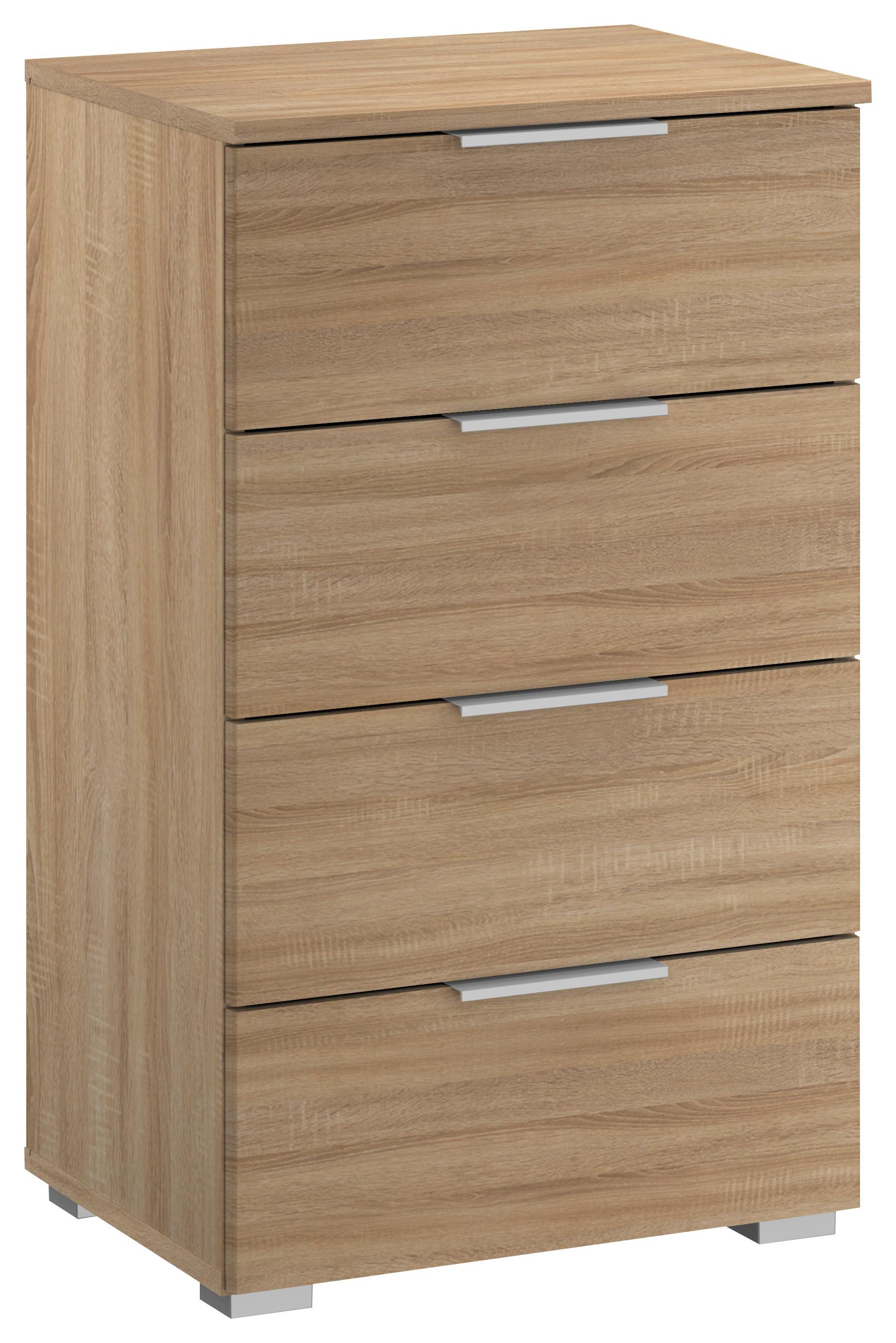 Nachtkästchen Sonoma Eiche Dekor H: 81 Cm Alabama - Alufarben/Sonoma Eiche, MODERN, Holzwerkstoff (47/81/42cm) - Rauch Möbel