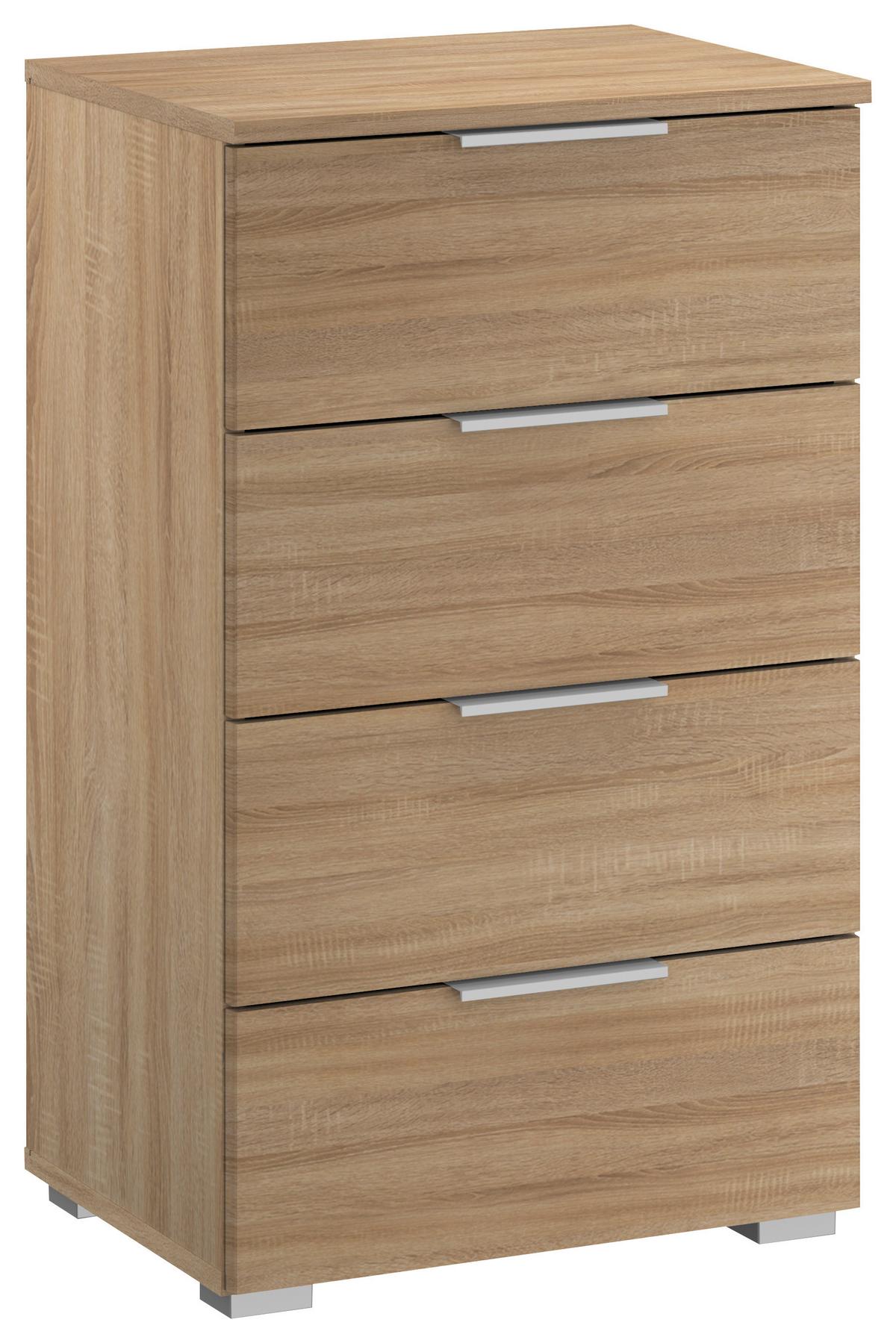 Nachtkästchen Sonoma Eiche Dekor H: 81 Cm Alabama - Alufarben/Sonoma Eiche, MODERN, Holzwerkstoff (47/81/42cm) - Rauch Möbel