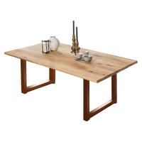 ESSTISCH Braun/Naturfarben L: 200cm - Braun/Naturfarben, MODERN, Holz/Metall (200/100/75cm) - MID.YOU