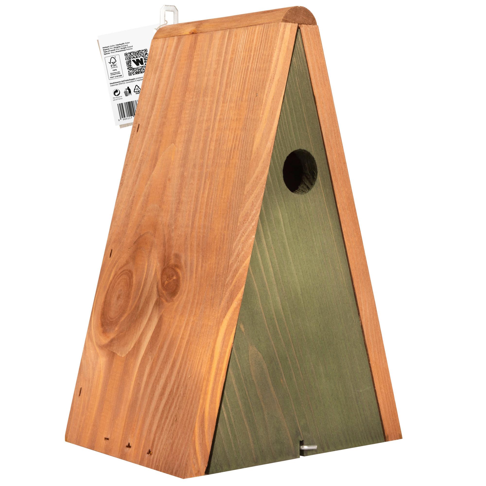 Nistkasten Delta, Birke BxHxT: 18x28x14 cm - Birkefarben, Basics, Holz (18/28/14cm)