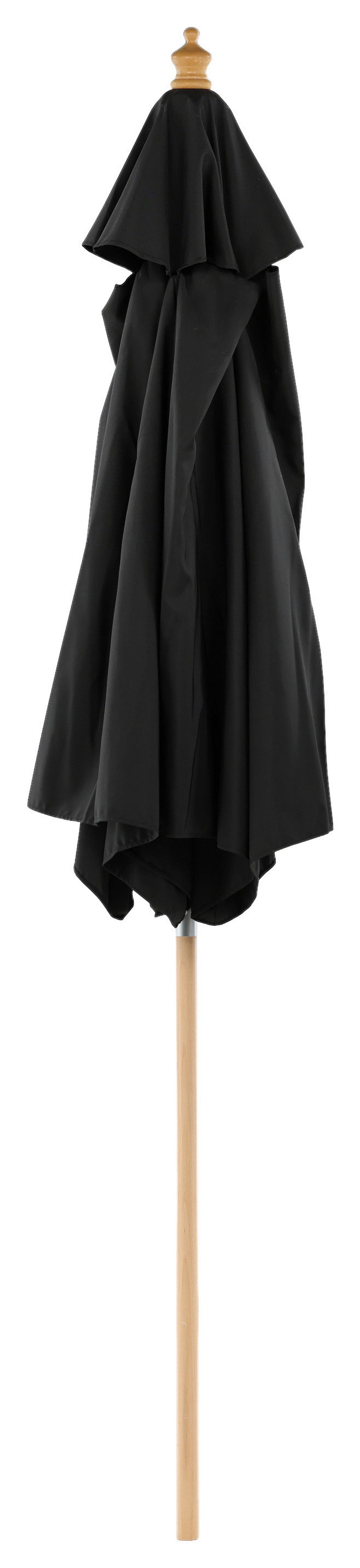 Sonnenschirm Corypho Dm: 250cm H: 232cm  Schwarz - Schwarz, KONVENTIONELL (250/232cm) - Gardenson