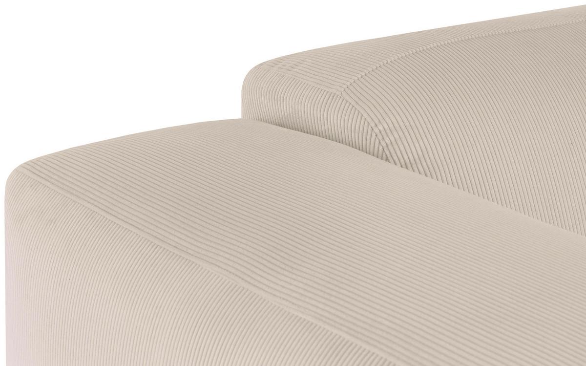ECKSOFA Hannah Beige S: 252x170cm - Beige/Schwarz, Design, Textil (252/170cm) - MID.YOU