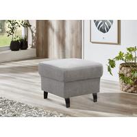 Hocker Arngast hellgrau, 58x48x58 cm - Hellgrau/Schwarz, KONVENTIONELL, Textil (58/48/58cm) - Sit & More