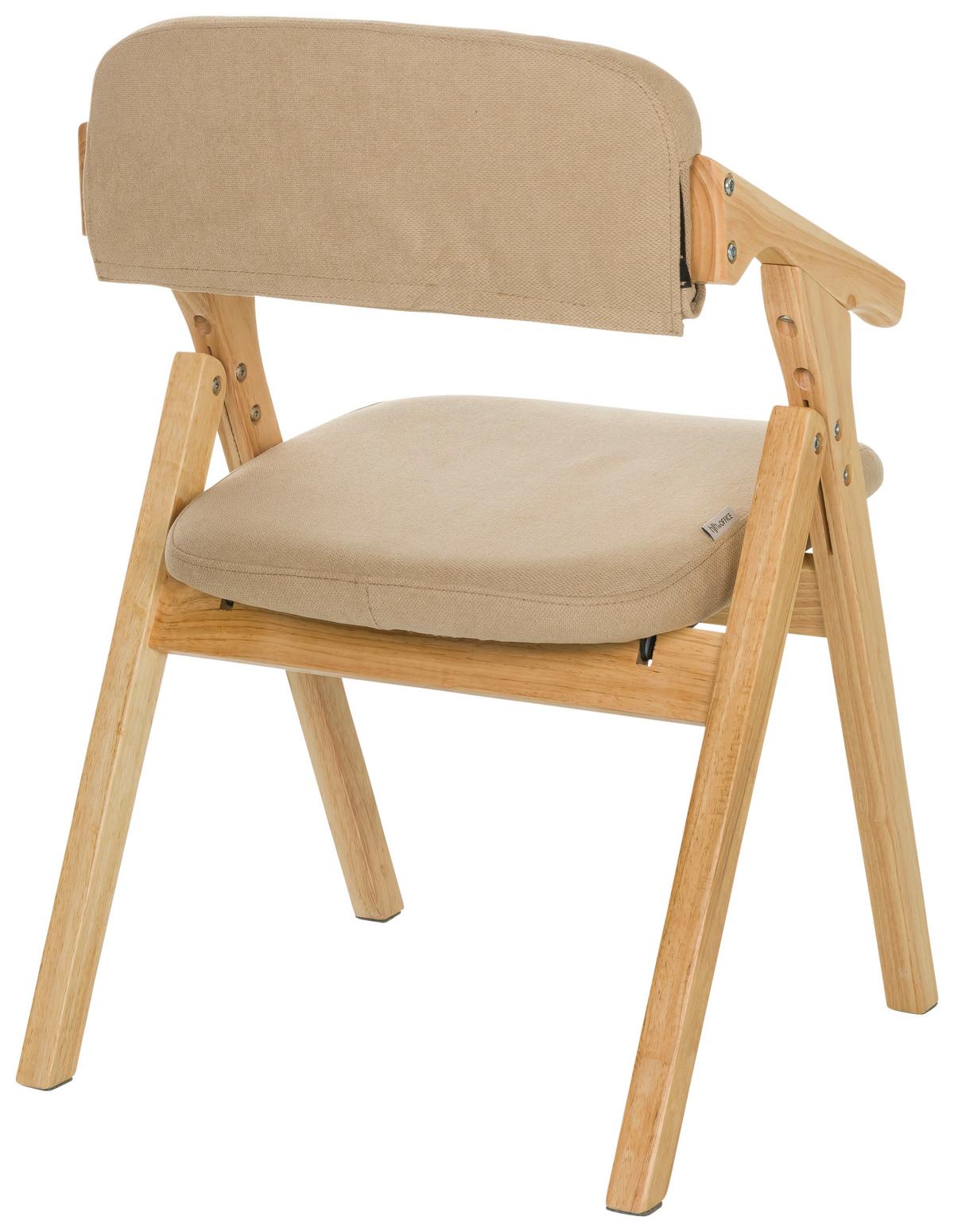 Armlehnstuhl Scandio - Beige, Basics, Holz/Textil (53/79/55cm) - MID.YOU