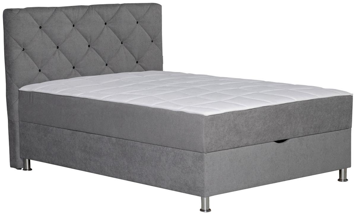Box-ágy Black Diamond - szürke, Design, textil (120/200cm) - Modern Living