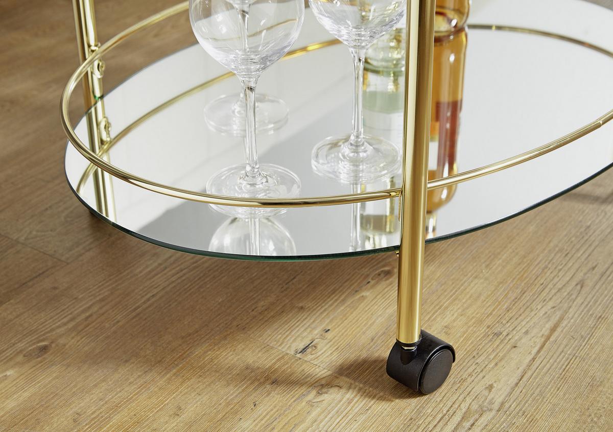Servírovací stolík WL6.007 zlatý - zlatá, Design, kov/plast (46/67/79cm) - MID.YOU