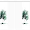Flächenvorhang Tree 4er Set - Weiß/Grün, Natur, Textil (60/245cm)