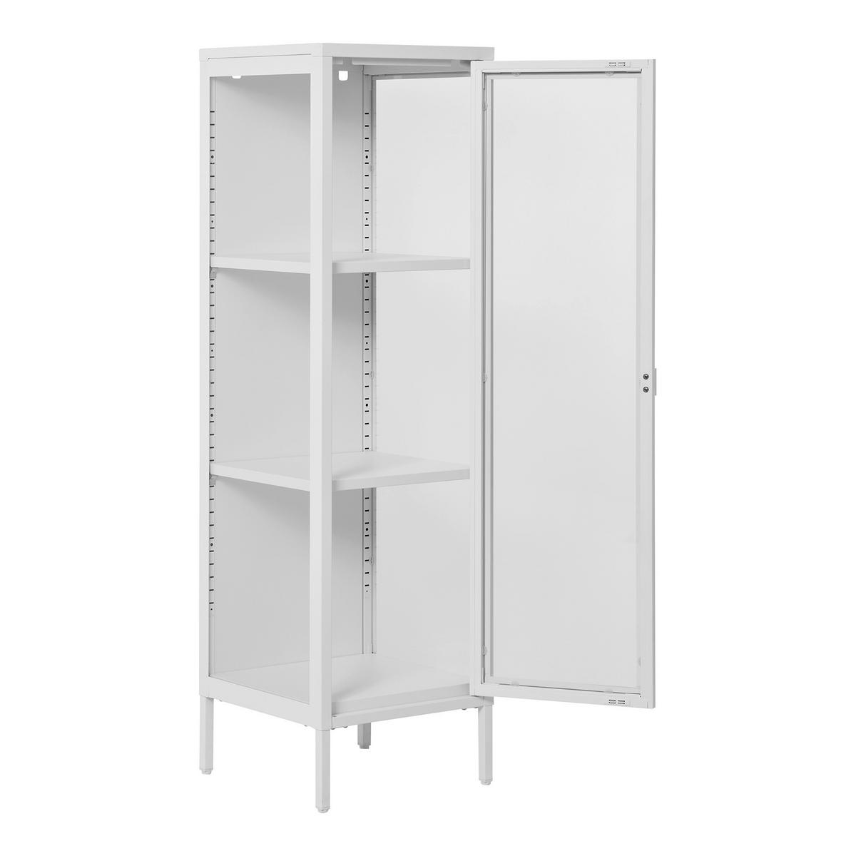 Garderobenpaneel Brisbane Weiß/Transparent B: 35cm - Transparent/Weiß, Design, Glas/Metall (35/140/40cm) - MID.YOU