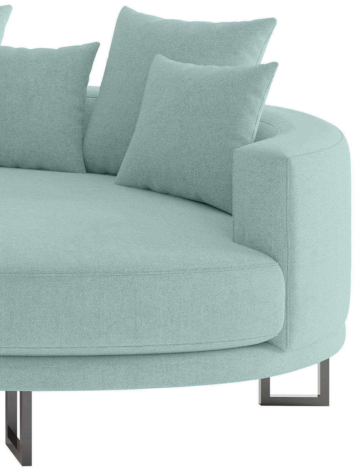 Bigsofa Natalia Türkis S: 283x150 cm - Türkis/Schwarz, Design, Textil (283/150cm) - Livetastic