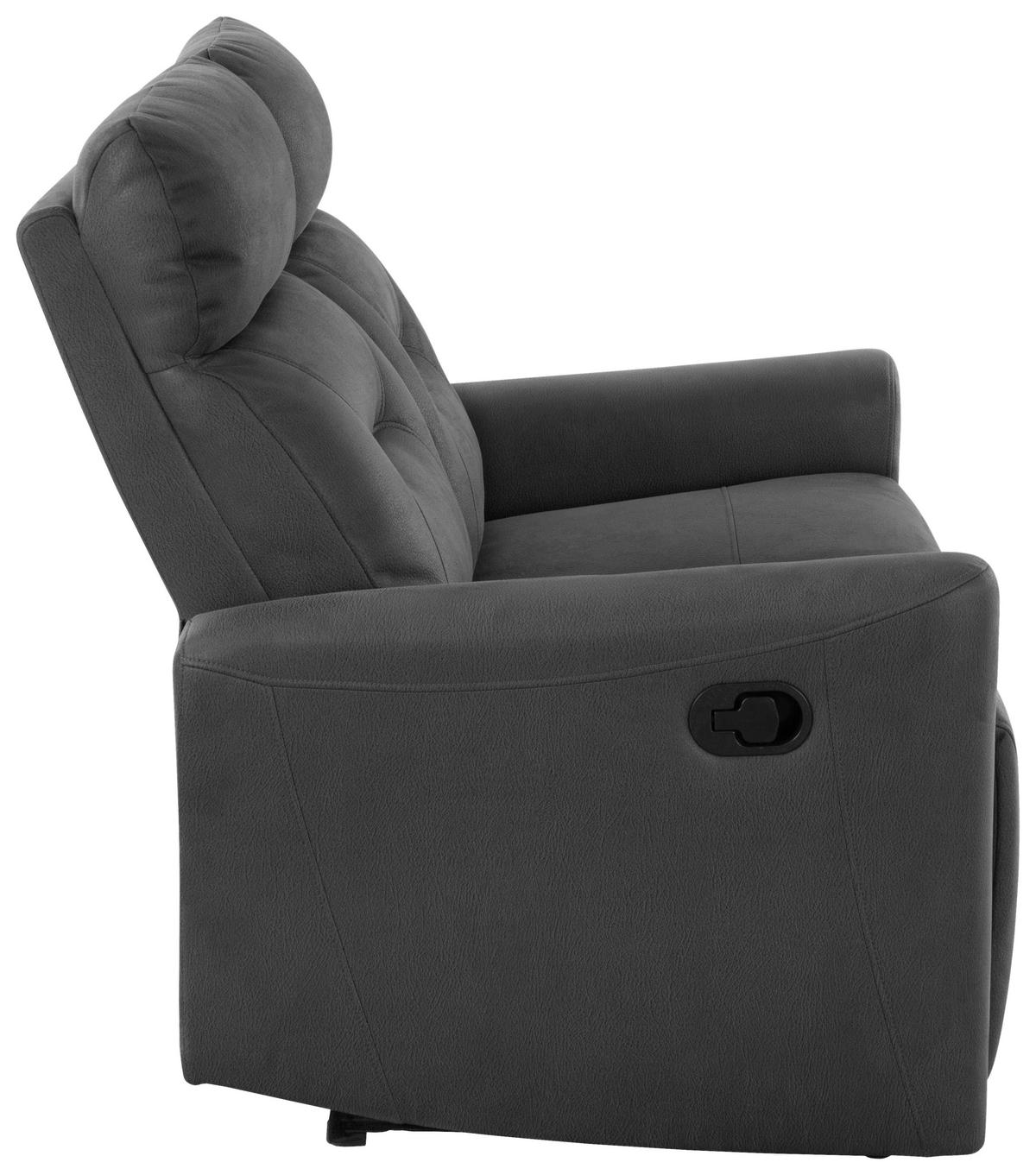 Dvoumístná pohovka AURELI, černá, s relaxační funkcí - černá, Basics, kov/dřevo (82/102,5/92,5cm) - Livetastic