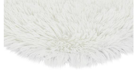 Sitzkissen Kerstin Weiß ⌀ 40 cm Polyester - Weiß, KONVENTIONELL, Textil (40/4cm) - Ondega