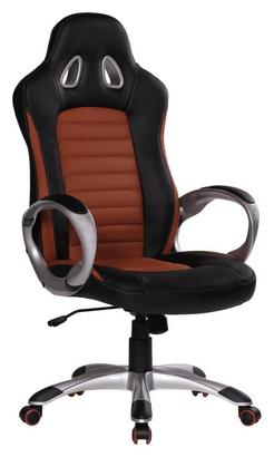 Gamingstuhl in schwarz-braunem Lederlook