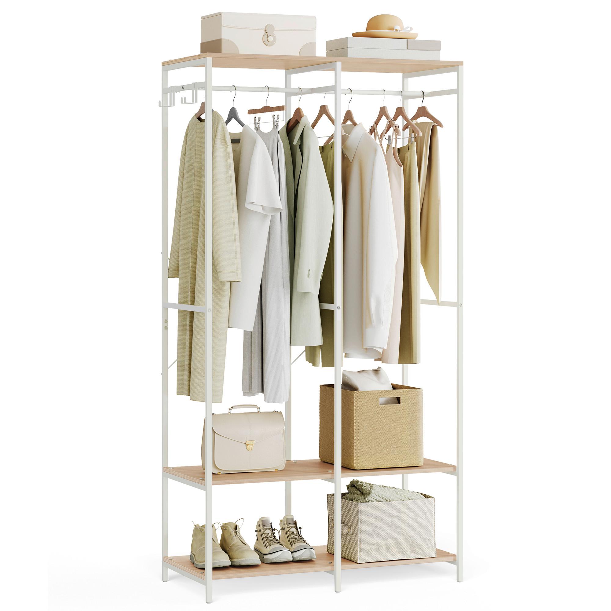 OFFENER KLEIDERSCHRANK Weiß, Eiche Bianco D. B:94,5cm